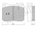 METELLI Piduriklotsi komplekt,  ketaspidur 22-0011-0
