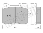 METELLI Piduriklotsi komplekt,  ketaspidur 22-0011-2