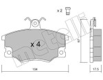 METELLI Piduriklotsi komplekt,  ketaspidur 22-0030-1