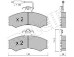METELLI Piduriklotsi komplekt,  ketaspidur 22-0031-0