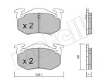 METELLI Piduriklotsi komplekt,  ketaspidur 22-0038-0