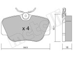 METELLI Piduriklotsi komplekt,  ketaspidur 22-0041-0