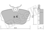 METELLI Piduriklotsi komplekt,  ketaspidur 22-0042-0