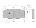 METELLI Piduriklotsi komplekt,  ketaspidur 22-0044-0