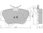METELLI Piduriklotsi komplekt,  ketaspidur 22-0061-0