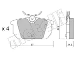 METELLI Piduriklotsi komplekt,  ketaspidur 22-0064-0
