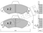 METELLI Piduriklotsi komplekt,  ketaspidur 22-0071-1