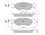 METELLI Piduriklotsi komplekt,  ketaspidur 22-0073-0