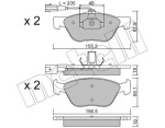 METELLI Piduriklotsi komplekt,  ketaspidur 22-0083-0