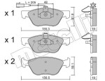 METELLI Piduriklotsi komplekt,  ketaspidur 22-0083-2