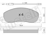 METELLI Комплект тормозных колодок,  дисковый тормоз 22-0098-0