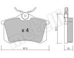 METELLI Piduriklotsi komplekt,  ketaspidur 22-0100-0