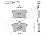 METELLI Piduriklotsi komplekt,  ketaspidur 22-0100-3