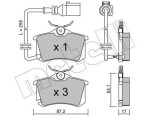 METELLI Piduriklotsi komplekt,  ketaspidur 22-0100-4