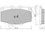 METELLI Piduriklotsi komplekt,  ketaspidur 22-0109-0