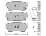 METELLI Piduriklotsi komplekt,  ketaspidur 22-0116-0