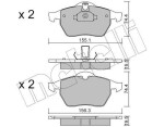 METELLI Piduriklotsi komplekt,  ketaspidur 22-0118-0