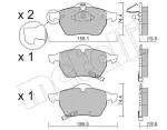 METELLI Piduriklotsi komplekt,  ketaspidur 22-0118-1