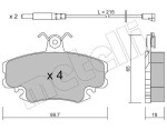 METELLI Piduriklotsi komplekt,  ketaspidur 22-0120-0K