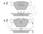 METELLI Piduriklotsi komplekt,  ketaspidur 22-0122-0