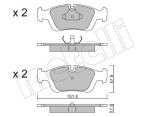 METELLI Piduriklotsi komplekt,  ketaspidur 22-0124-0