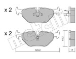 METELLI Piduriklotsi komplekt,  ketaspidur 22-0125-0