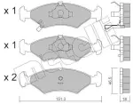 METELLI Piduriklotsi komplekt,  ketaspidur 22-0127-0