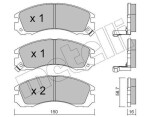 METELLI Piduriklotsi komplekt,  ketaspidur 22-0134-0