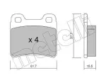 METELLI Piduriklotsi komplekt,  ketaspidur 22-0141-0