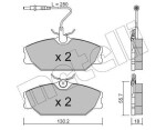 METELLI Piduriklotsi komplekt,  ketaspidur 22-0142-0