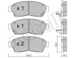 METELLI Piduriklotsi komplekt,  ketaspidur 22-0149-0