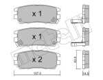 METELLI Piduriklotsi komplekt,  ketaspidur 22-0151-0