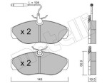 METELLI Piduriklotsi komplekt,  ketaspidur 22-0154-0