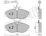 METELLI Piduriklotsi komplekt,  ketaspidur 22-0154-1