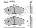 METELLI Piduriklotsi komplekt,  ketaspidur 22-0155-1