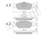 METELLI Piduriklotsi komplekt,  ketaspidur 22-0156-1