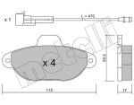METELLI Piduriklotsi komplekt,  ketaspidur 22-0159-0