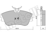 METELLI Piduriklotsi komplekt,  ketaspidur 22-0164-0