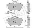 METELLI Piduriklotsi komplekt,  ketaspidur 22-0164-1