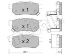 METELLI Piduriklotsi komplekt,  ketaspidur 22-0176-1