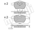 METELLI Piduriklotsi komplekt,  ketaspidur 22-0181-2