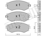 METELLI Piduriklotsi komplekt,  ketaspidur 22-0190-1