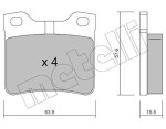 METELLI Piduriklotsi komplekt,  ketaspidur 22-0192-1