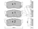 METELLI Piduriklotsi komplekt,  ketaspidur 22-0193-1