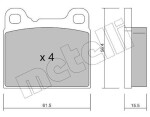 METELLI Piduriklotsi komplekt,  ketaspidur 22-0200-0