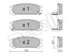 METELLI Piduriklotsi komplekt,  ketaspidur 22-0204-0