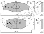 METELLI Piduriklotsi komplekt,  ketaspidur 22-0206-2