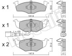 METELLI Piduriklotsi komplekt,  ketaspidur 22-0206-3