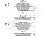 METELLI Piduriklotsi komplekt,  ketaspidur 22-0207-3