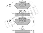 METELLI Piduriklotsi komplekt,  ketaspidur 22-0211-1